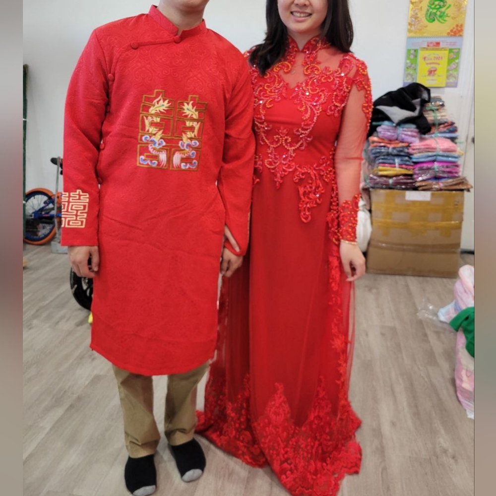 🆕️ Wedding Ao Dai SET (Bride and Groom) Tea Ceremony New Year